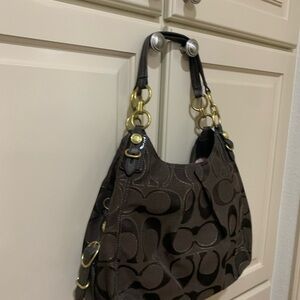 Coach Brown Signature Tote Bag